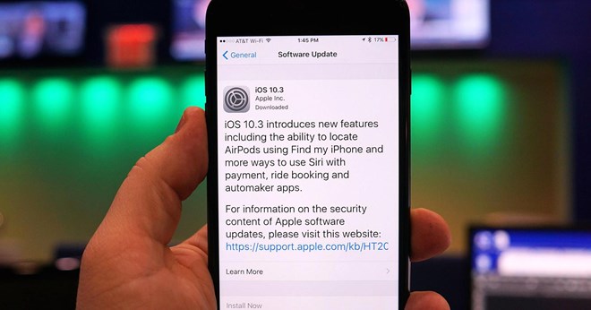 Apple ra iOS 10.3 giúp tăng tốc chụp ảnh, ghi dữ liệu iPhone nhanh hơn